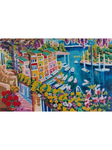 Athos Faccincani "Ammirando Portofino Tra Fiori Profumati"